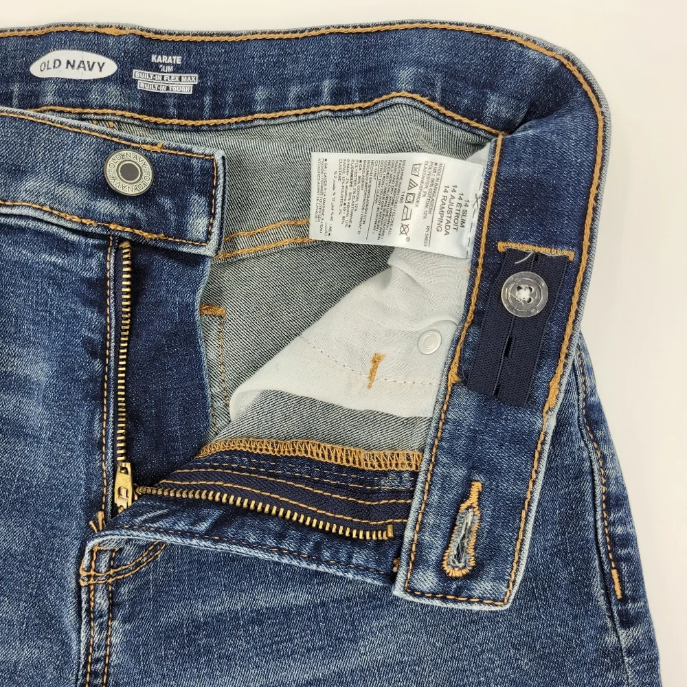Old Navy Jeans Size 14 Slim Karate Built-in Flex Med Dark Wash Stretch Denim